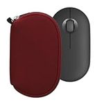 kwmobile Neoprene Case Compatible with Logitech Pebble Mouse 2 M350s / M350 - Case for Mouse Soft Pouch Carry Bag - Bordeaux