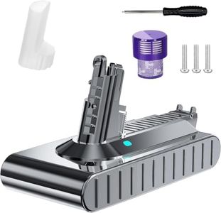 POWTREE 10000mAh 25.2V Screw-in Replacement for Dyson V11 Battery Compatible with V11 SV14 299820 331139-03 970145-02 970145-06 Absolute/Animal/Motorhead/Fluffy/Torque Drive Cordless Vacuum Cleaner