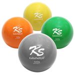 KaRaDaStyle Plyo Traning Balls for Pitching Baseball & Softball Weighted Balls 4 Pack Practice Balls for Hitting Sand Color Ball - Variable Weight 130g 150g 300g 500g