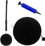 Golf Swing Trainer Smart Inflatable Ball Aid Assist Posture Motion Correction Training Value Set, Professional Training Aid for Men Women Golf Beginner Practice (1 Pack Golf Swing Ball Black with Pump)