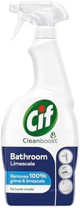 Cif Cleanboost Power & Shine Bathroom Spray 100% soap scum & limescale removal for cleaning ceramic, chrome, enamel, plastic, and stainless-steel surfaces 700 ml