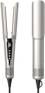 Hair Straightener - 2 in 1 Wet to Dry Hair Dryer and Straightener with High-Speed Airflow + Rapid Heat-Up + Customizable Temperature + LCD Display & Auto Shut-Off + No Heat Damage for All Hair Types