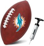 Franklin Sports NFL Miami Dolphins Football - Youth Junior Size Football for Kids - Official NFL Team Logo + Colors Youth Football - Kids NFL Fan Shop Football