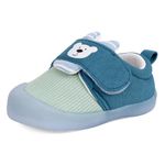 MASOCIO Baby Boy Shoes Infant Toddler First Walking Shoes Trainers 12-18 Months Size 4 UK Child Blue