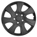 BDK KT-1021-MBK Matte Black Hubcaps Wheel Covers for Toyota Camry 2006-2014 (16 inch) – Four (4) Pieces Corrosion-Free & Sturdy – Full Heat & Impact Resistant Grade – Replica Replacement