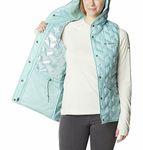 Columbia Womens Delta Ridge Hooded Vest, Aqua Haze, XL