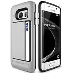 Galaxy S7 Edge Case, VRS Design [Damda Clip][Satin Silver] - [Military Grade Protection][Wallet Card Slot] For Samsung Galaxy S7 Edge