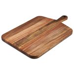 Cole & Mason Barkway Large Chopping Board with Handle, Double Sided Wooden Board/Cutting Board/Serving Board, Acacia Wood, (L) 520 mm x (W) 320 mm x (D) 20 mm, Not Suitable for The Dishwasher