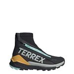 adidas Men's Terrex Free Hiker 2.0 Cold.RDY, Black/Wonder Silver/Semi Flash Aqua, 13