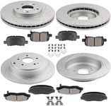 SCITOO Front 11.81" Rear 12.33" Brake Pads and Rotors Kits Fit For Honda Pilot 2003 2004 2005 2006 2007 2008