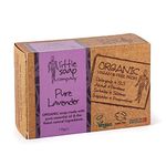 Little Soap Company Organic Soap Bar - Vegan, Cruelty Free, No SLS or Parabens, with English Lavender, Natural, & Eco Friendly, Body, Face & Hand Bar of Soap (110g)