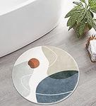 Uphome Round Bathroom Rugs 2ft Non 