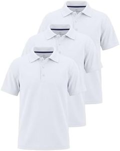 3 Pack Boys' Polo Shirts School Uniform Short Sleeve Collared Golf Kids