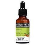 Soulflower Cold-Pressed Jojoba Oil 100% Pure & Organic for Hair Growth, Glowing Face & Skin, Cuticles | Made with Pure Jojoba Seeds| Deeply Moisturising Anti-Ageing Oil