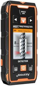 Stud Finder Wall Scanner - Stud Finder Tool HD LCD Display and w/Intelligent Microprocessor Chip, Stud Detector and Laser Measure for The Center and Edge of Wood AC Wire Metal Studs Joist Pipe