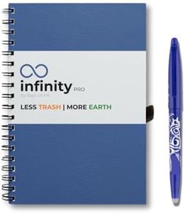 Rays Of Ink Infinity Pro – Rewritable, Reusable & Erasable Notebook | 80 Waterproof Pages | Eco-Friendly Wirebound Notebook with Fine Tip Pen & Microfiber Cloth | A5 Size (8.3" X 5.8")