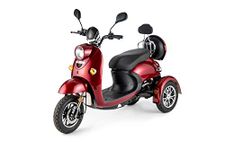 VELECO 3 Wheeled Retro Italian Style ELECTRIC MOBILITY SCOOTER 650W ZT63 RED