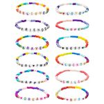 Leikedun 12Pcs Friendship Bracelets,Beaded Bracelets,Friendship Bracelets Set for Graduate Kids Girls Fans Women