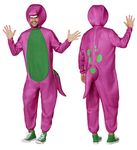 InSpirit Designs Barney Adult Costume, Large Multicolored, Multicolored, Large