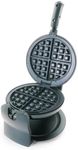 Korona 41004 Rotating Waffle Iron for Round Belgian Waffles Perfect Dough Distribution Rotation Function 180° Double-Sided Indicator Light Space-Saving Storage 1000 Watt