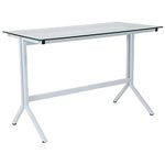 Flash Furniture Desks, Clear/White, 43.25" W x 21.5" D x 28" H