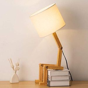 HAITRAL Cute Desk Lamp - Creative Table Lamp with Wood Base Changeable Shape Desk Lamp for Bedroom, Study, Office, Kids Room