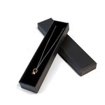 1Pc Bracelet Gift Box, 4 * 21 * 2.4cm Black Long Necklace Case Kraft Jewelry Box Gift Box for Neckalce for Earrings Chain Jewelry