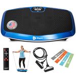 LifePro 3D Vibration Plate Exercise Machine – Dual Motor Oscillation & Lateral Motion Vibrating Plate – Full Body Workout Trainer with Loop & Resistance Bands for Home Gym & Fitness (Blue)