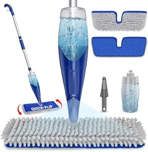 Papclean Spray Mops for Floor Cleaning: Double Sided Wet Dry Hardwood Mop with Reusable Microfiber Pads for Wood Tile Vinyl Laminate Kitchen Floor