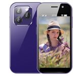 Hipipooo Mini Smartphone Unlocked 4G Mobile Phone 3.0 inches,Dual SIM, 2600mAh Battery, 2MP+5MP Camera, Face Unlock(3G+32G)
