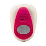 Vaessen Creative Craft Paper Punch - Oval - 4,6 x 6,3 cm - Circle Cutter for Crafting and Card Making, White/Pink