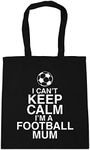 Hippowarehouse I can't keep calm I'm a football mum Tote Shopping Gym Beach Bag 42cm x38cm, 10 litres