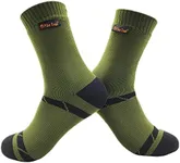 Pike Trail 100% Waterproof Breathable Socks for Hiking Trekking Wading Fishing (Pine, Medium)