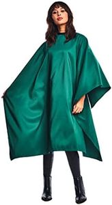 Betty Dain Lightweight Crinkle Nylon Hair Cutting/Styling Cape, Water Resistant, Ultra Lightweight Crinkle Antron Nylon, Repels Hair, Neck Snap Closure, Generous 54 x 60 Inch Size, Green