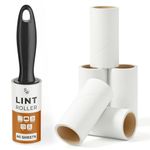 Stick Well Lint Roller, 6 Pack with 1 Reusable Handle, 360 Extra Sticky Sheets for Pet Hair Removal, Lint Remover for Dust & Fluff from Clothing, Furniture, Carpets & Car Seats (1 Handle + 360 Sheets)