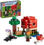 LEGO Minecraft The Mushroom House Set, 21179 Building Toy for Kids Age 8 Plus, Gift Idea with Alex, Mooshroom & Spider Jockey Figures