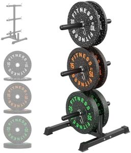 HANDBODE 2-Inch 100 LB Olympic Barbell Set with Weight Plate Rack