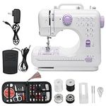 Mini Electric Sewing Machine, BSHAPPLUS Portable & Small Sewing Machine with12 Built-in Stitches, Foot Pedal, Night Light for Beginners, Kids, Sewing Lover, Tailor, DIY
