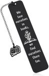 Inspirational Bookmark for Book Lover Women, Mental Bookmark with Chain for Bookworm Nerd Bookish Book Club Friends Present, Christmas Graduation Birthday GIFS for Booklover Best Friend Sister Her