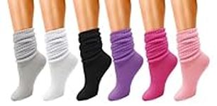 6 Pairs Slouch Socks for Women, Hea
