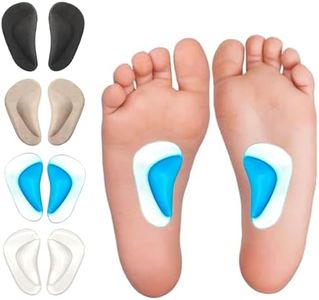 4 Pares Plantillas Soporte Arco de Gel,Plantillas Soporte Arco,Plantillas ortopédicas de silicona,Pie Plano alMohadillas Arco,aliviar la presión y el dolor en los pies y corregir los pies planos