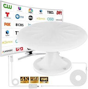 RV Antenna for Camper, RV TV Antennas Roof Mounted, 720° Long Range Omni Directional Reception Digital HD Antenna Signal, with Super Signal Booster, 35ft HDTV Cable (Large)