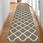 SHACOS Hallway Runner Rug 2'x8' Washable Kitchen Runner Rug Non Slip Water Absorbent Entryway Rug Runner Long Door Mat Indoor Runner Rug Floor Mat for Home Kitchen Laundry, Brown