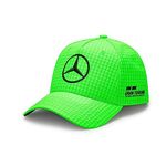 Mercedes AMG Petronas Formula One Team - 2023 Lewis Hamilton Driver Hat - Neon Green - Unisex - Size: One size, Neon Green, One Size