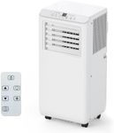 Acekool 8,000Btus Portable Air Conditioner AC Unit 3-in-1 Air Conditioners w/Dehumidifier & Fan Modes Auto Evaporation for Home up to 350 sq. ft. Complete Window Mount Exhaust Kit, 24H Timer, White