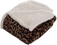 Lavish Home Leopard Sherpa Fleece T