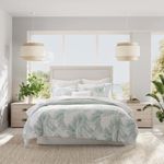 Tommy Bahama- Queen Comforter Set, Cotton Reversible Bedding Set, Includes Matching Shams with Throw Pillows (Canyon Palms Green, Queen)