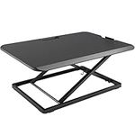 BONTEC Standing Desk Converter 67x47cm, Height Adjustable Sit Stand desk Converter Workstation, Ergonomic X-Frame Desk Riser for Laptop, Monitor, Keyboard Home Office, Ultra-Slim Desk Raiser up to 8kg