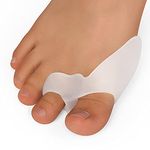 Bukihome Upgraded Pack of 10 Bunion Cushions Protectors, Sport Bunion Pad & Toe Spacer set, Bunion Corrector with Separator for Big Toe, Bunion Relief with Gel Shield for Men & Women (transparent)