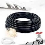 MAXKOSKO Self-regulating Pipe Heat Cable for Pipe Freeze Protection, Roof Gutter Snow Melting De-Icing Heating Cable for Ice Dam Prevention with 10ft Power Cold, 7w/Ft,120V,30Ft